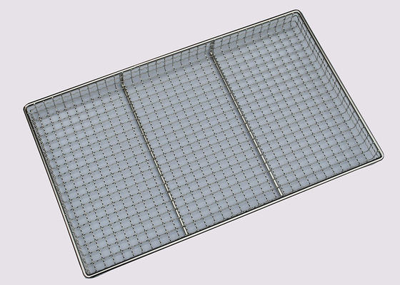 High Temperature Resistances Ss Wire Mesh Tray BBQ Grill Electro Polishing Surface Treatment
