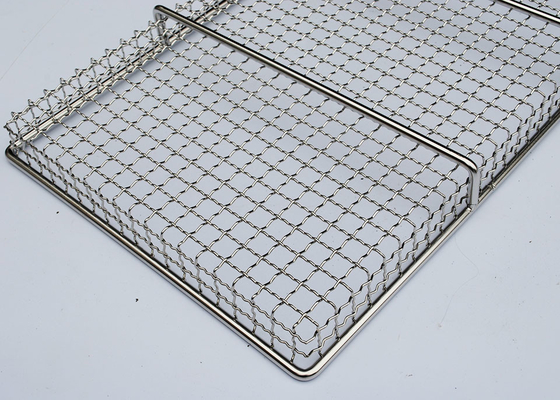 Tray de malha de aço inoxidável de carga forte para forno 3-15mm Tamanho do buraco Durabilidade