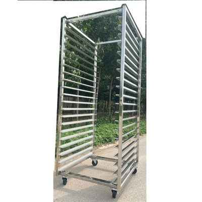 Single Column Tray Rack Trolley 17Trays With Wheels And Handle For Catering Industry