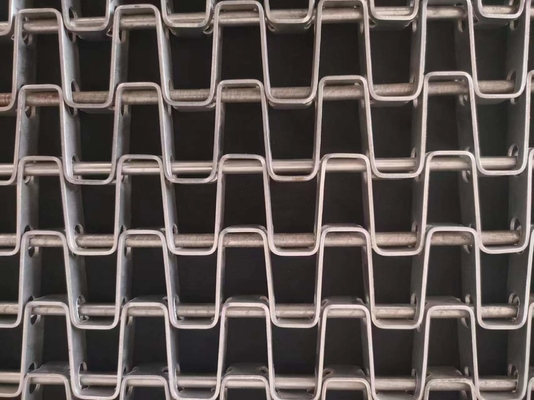 Cinturão transportador de fio de ferradura de aço inoxidável para transporte em espiral