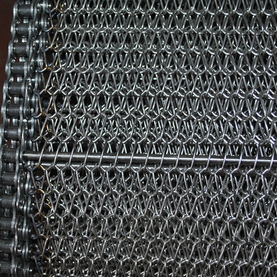 Cinturão transportador de arame tecido plano / Cinturão transportador de cadeia 50kg - 500kg Capacidade de carga