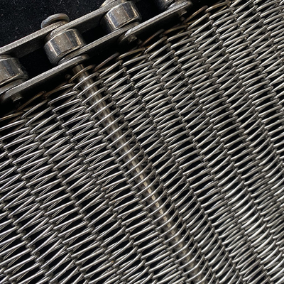 Largura da tira 10 mm-20 mm 304 Cintura de transportador de metal / Cintura de rede de arame plano