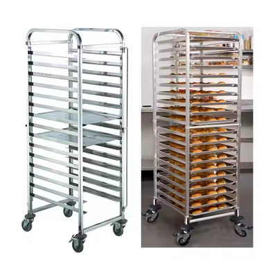 Hotel Restaurante Estante de bandeja de aço inoxidável Trolley Pan 400 * 600mm Forno de padaria