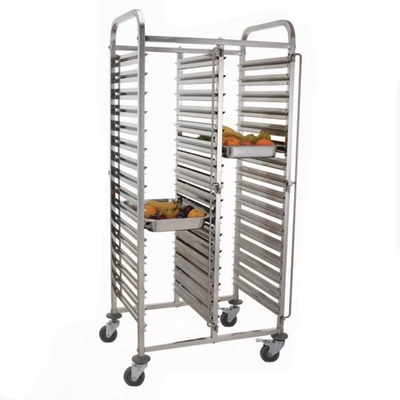 रसोई Ss ट्रे रैक ट्रॉली रेस्टोरेंट फोल्डिंग ट्रे ट्रॉली 5-40layer