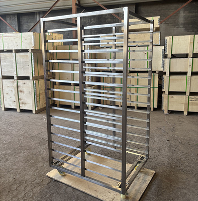 15 Layer Double Row Stainless Steel Tray Trolley With Advanced Polishing And Welding Technique