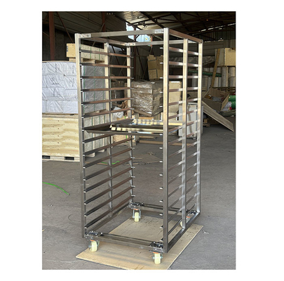 15 20 Tier Stainless Steel 201 304 Tray Bakery Oven Trolley