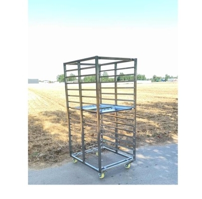 15 Layers Stainless Steel Rack Tray Trolley With Wheels For  Fruits Vegetables Cooling Bread