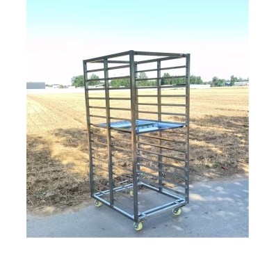 15 Layers Stainless Steel Bakery Rack Tray Trolley With Wheels For Fruits Vegetables Cooling Bread