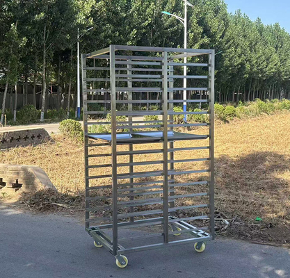Double Layers Commercial Bakery Racks With Brake Wheels